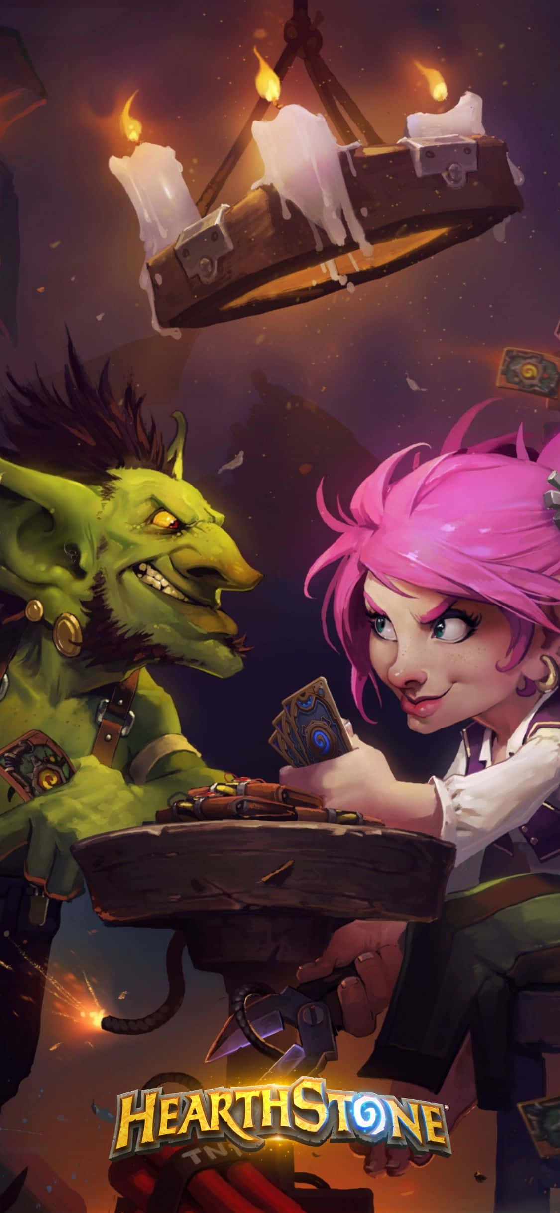 Goblin și Gnome Fundal iPhone XS Hearthstone Fundal