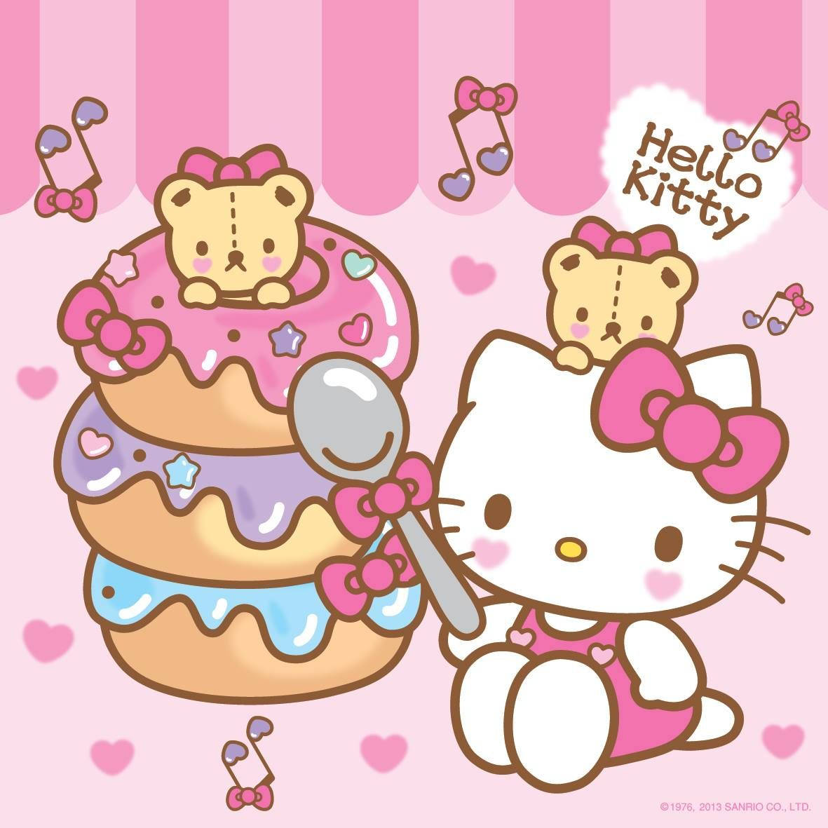 Gogoașă și Hello Kitty PFP Fundal