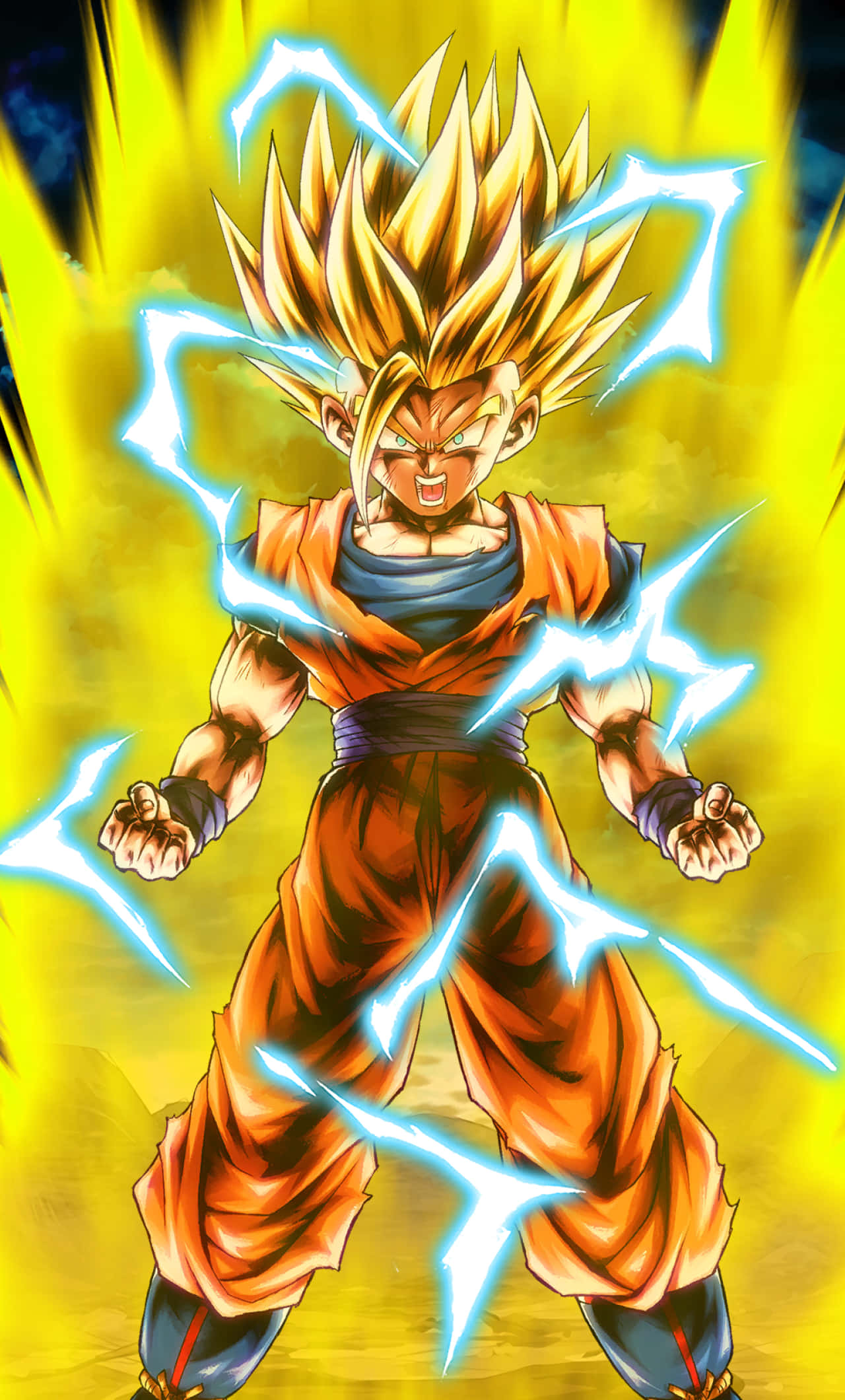 Gohan iPhone Energie Galbenă Fundal