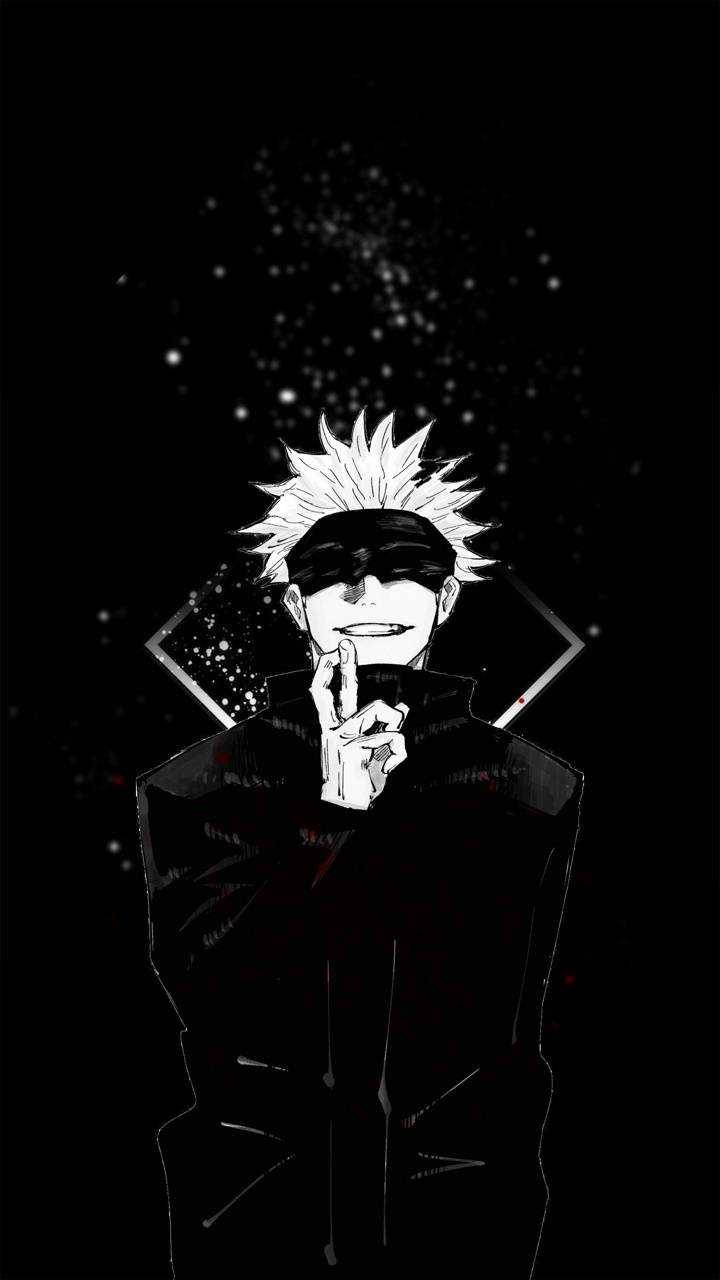 Gojo Negru Jujutsu Kaisen iPhone Fundal