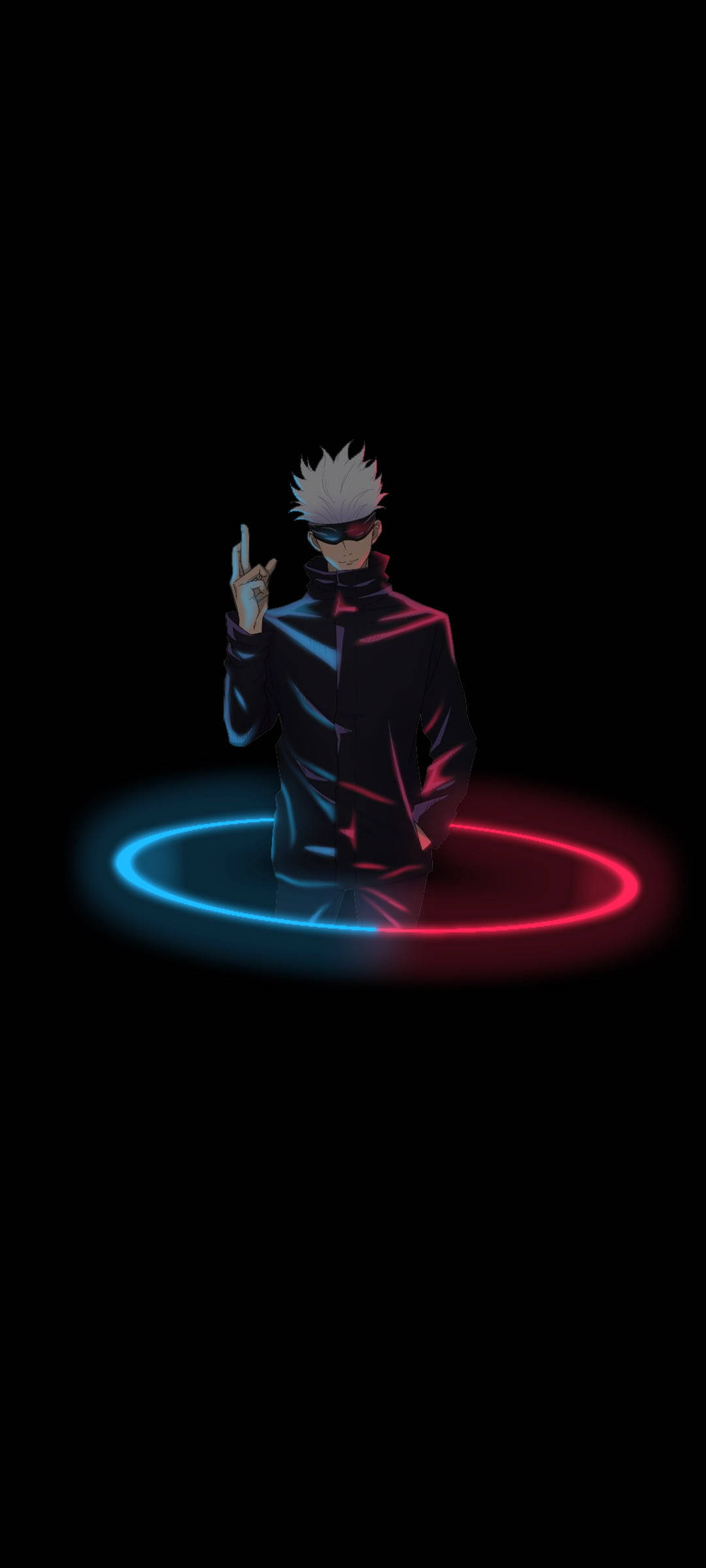 Gojo Saturo negru anime Fundal