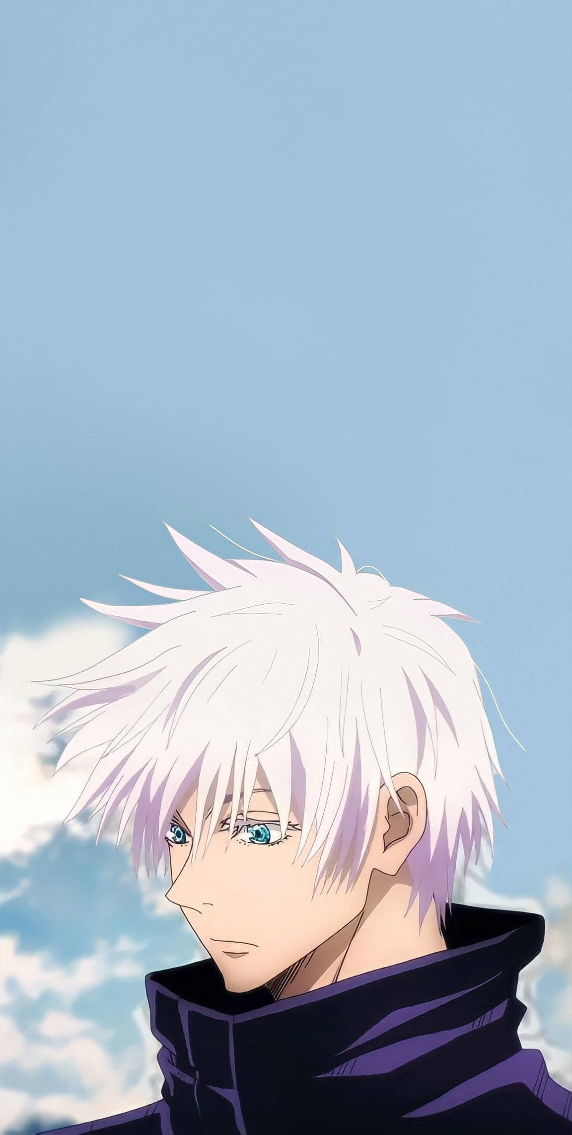 Gojo simplu Jujutsu Kaisen iPhone Fundal