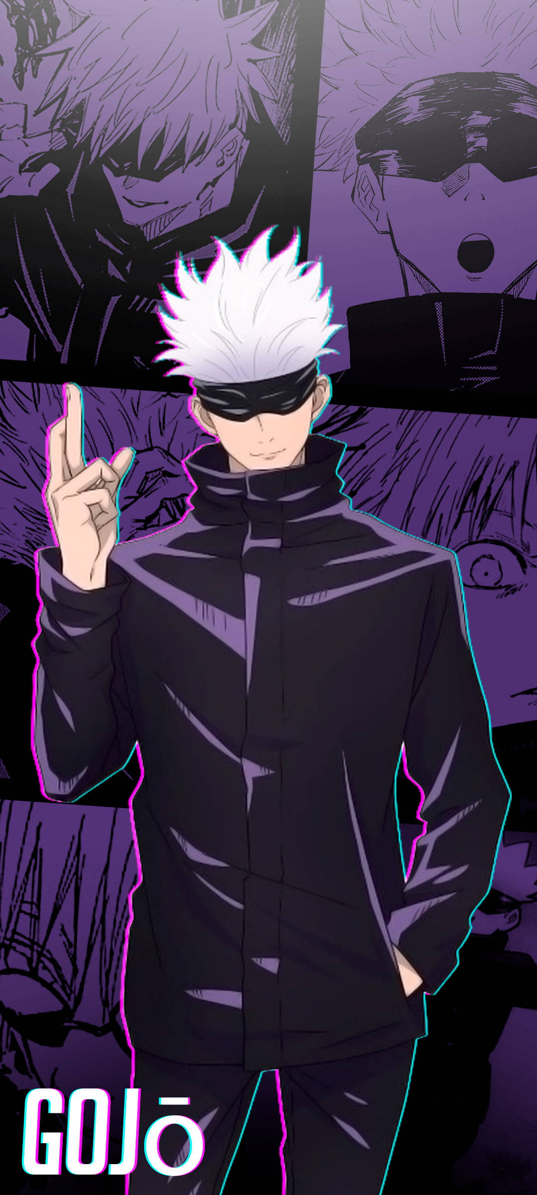 Gojo Violet Jujutsu Kaisen iPhone Fundal