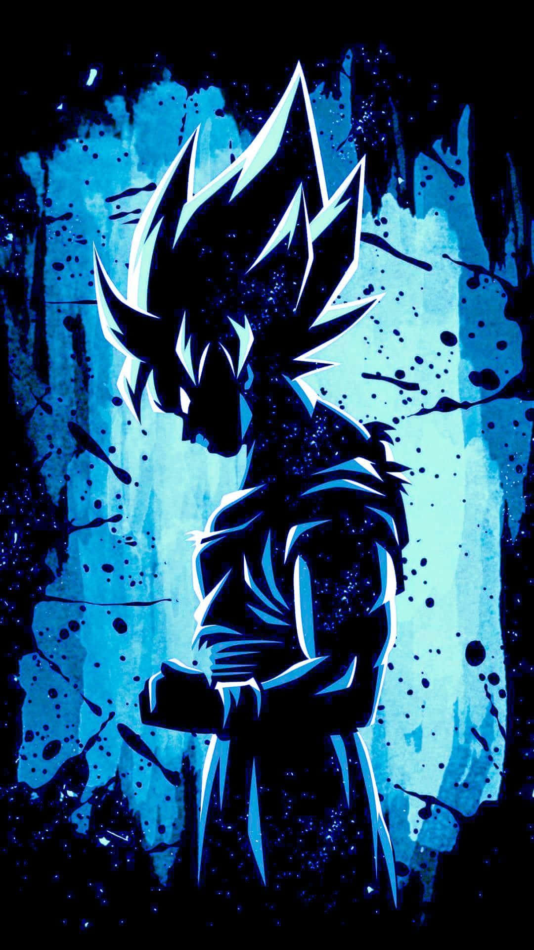 Goku Anime Bolnav Dragon Ball Z Estetică Albastră Fundal