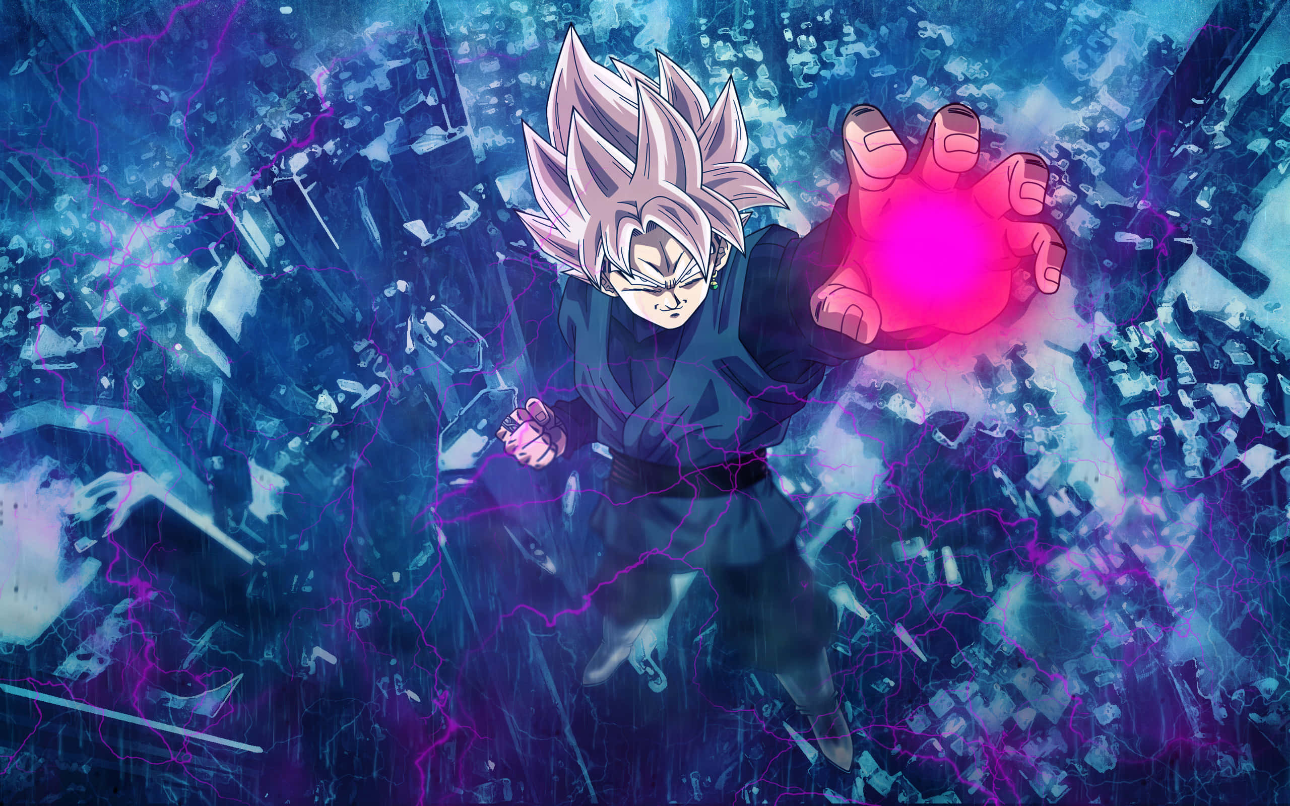 Goku Black atotputernic în acțiune neînfricată Fundal