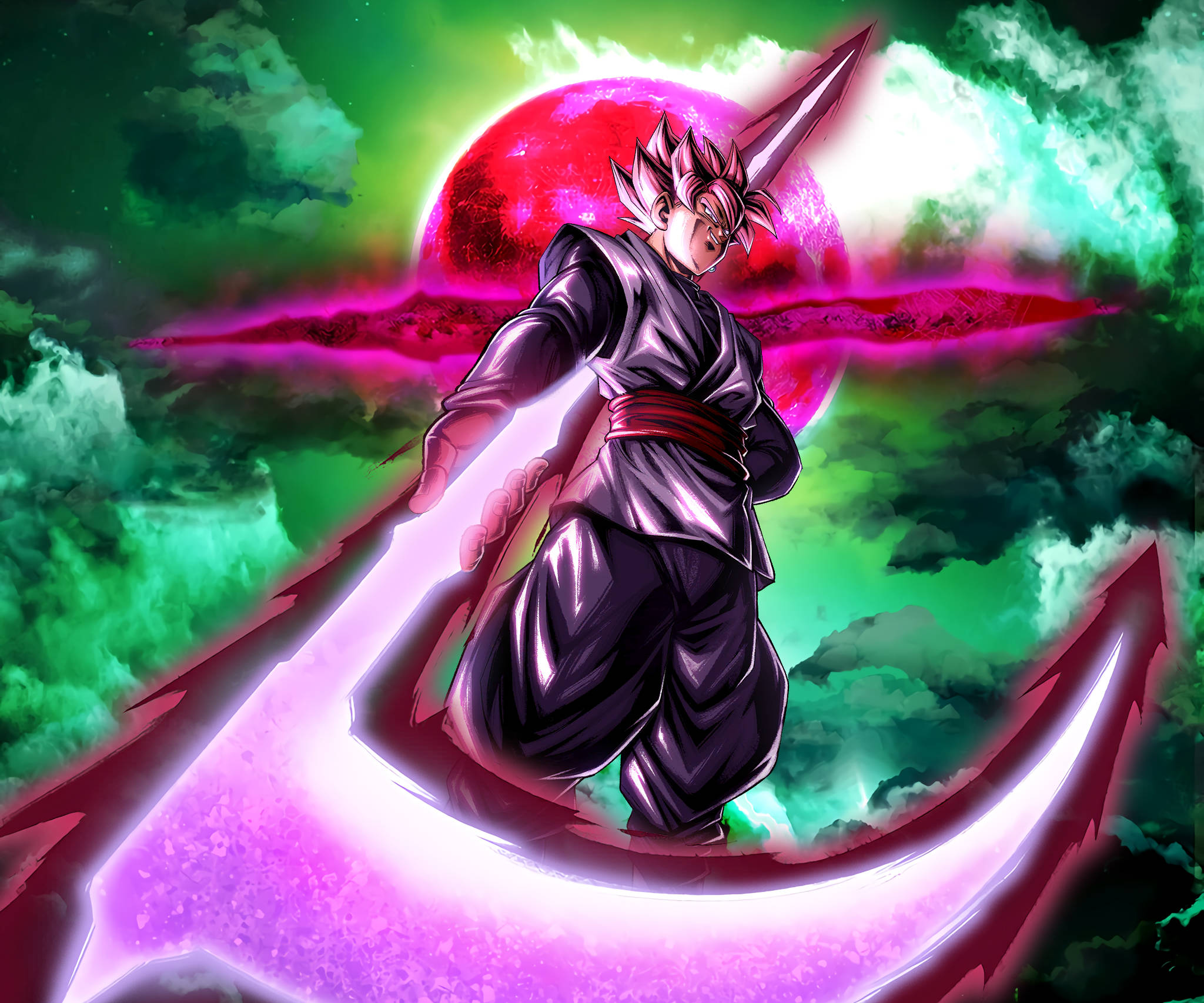 Goku Black cu Coasă pentru iPhone Fundal