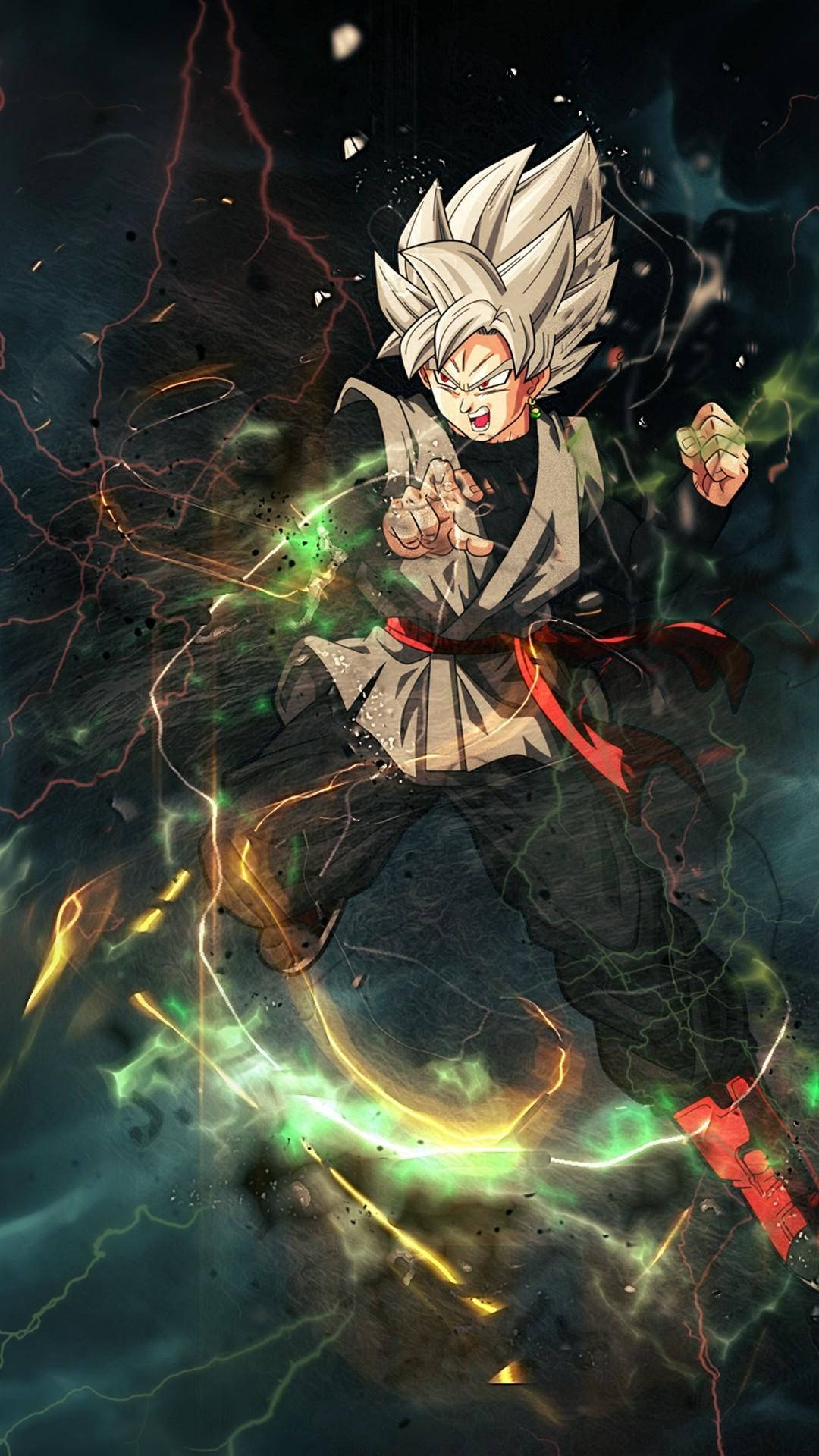 Goku Black Electric iPhone Fundal
