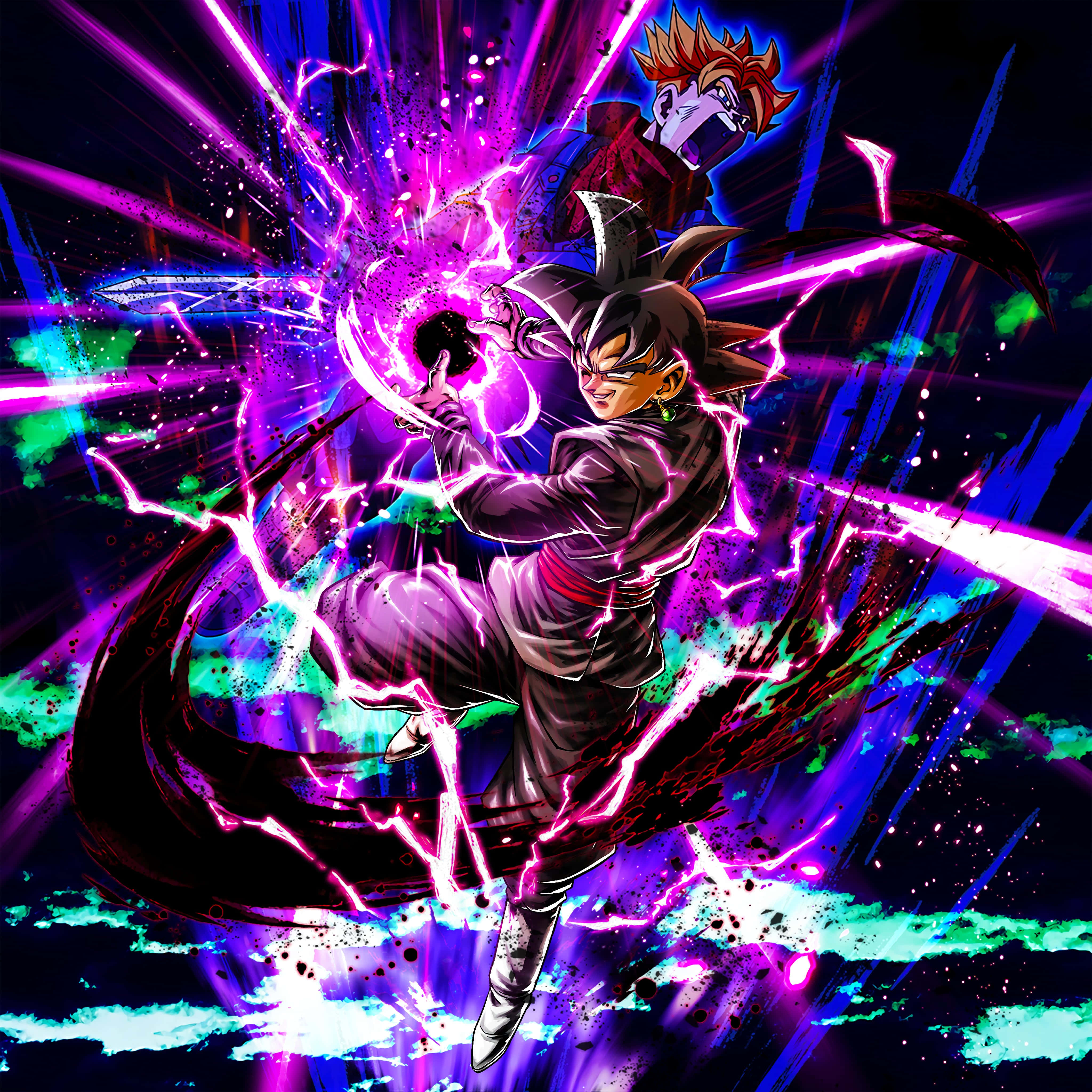 Goku Black în Poziție de Luptă Intensă Fundal