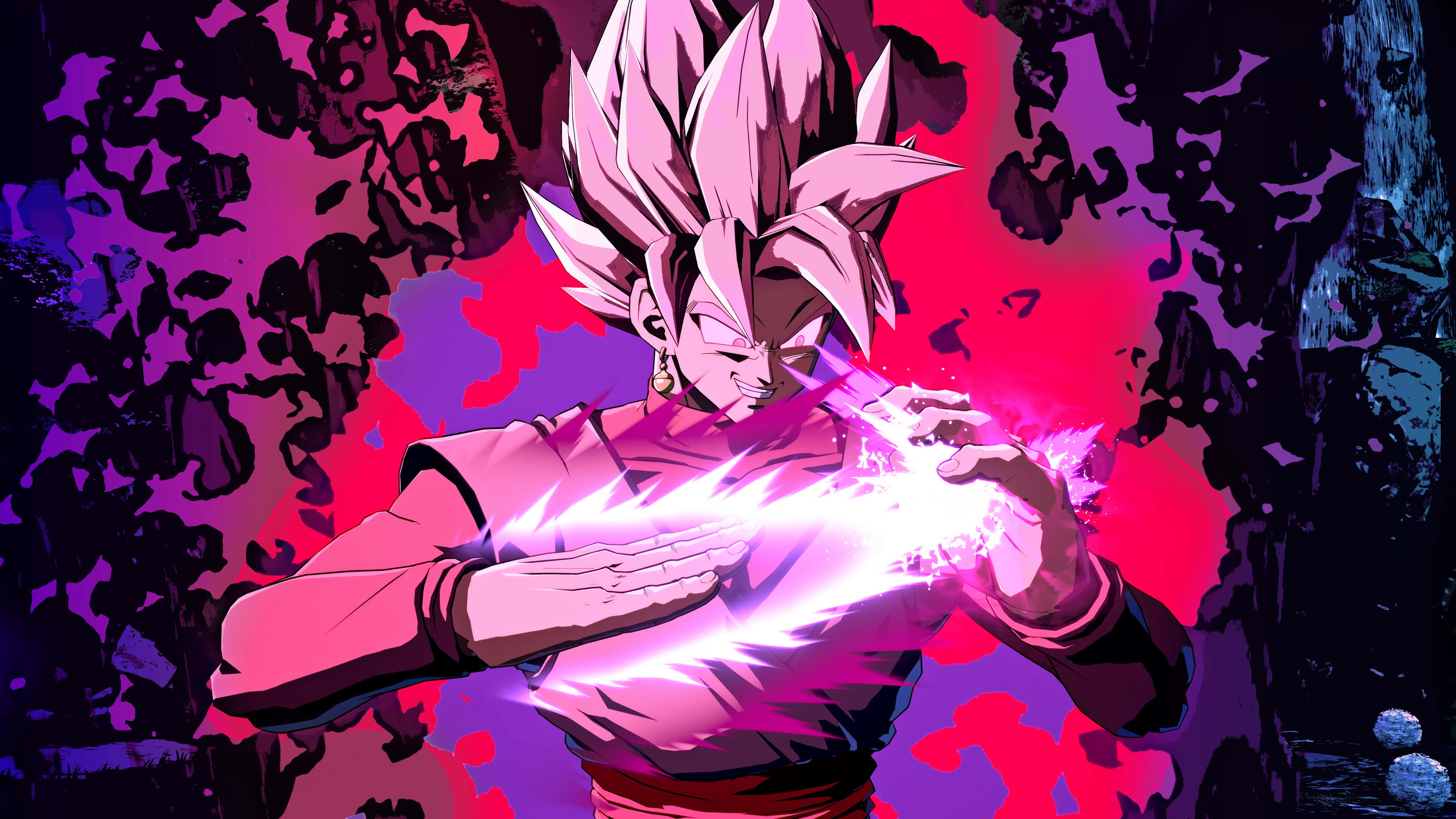 Goku Black încărcându-și puterea în luptă Fundal