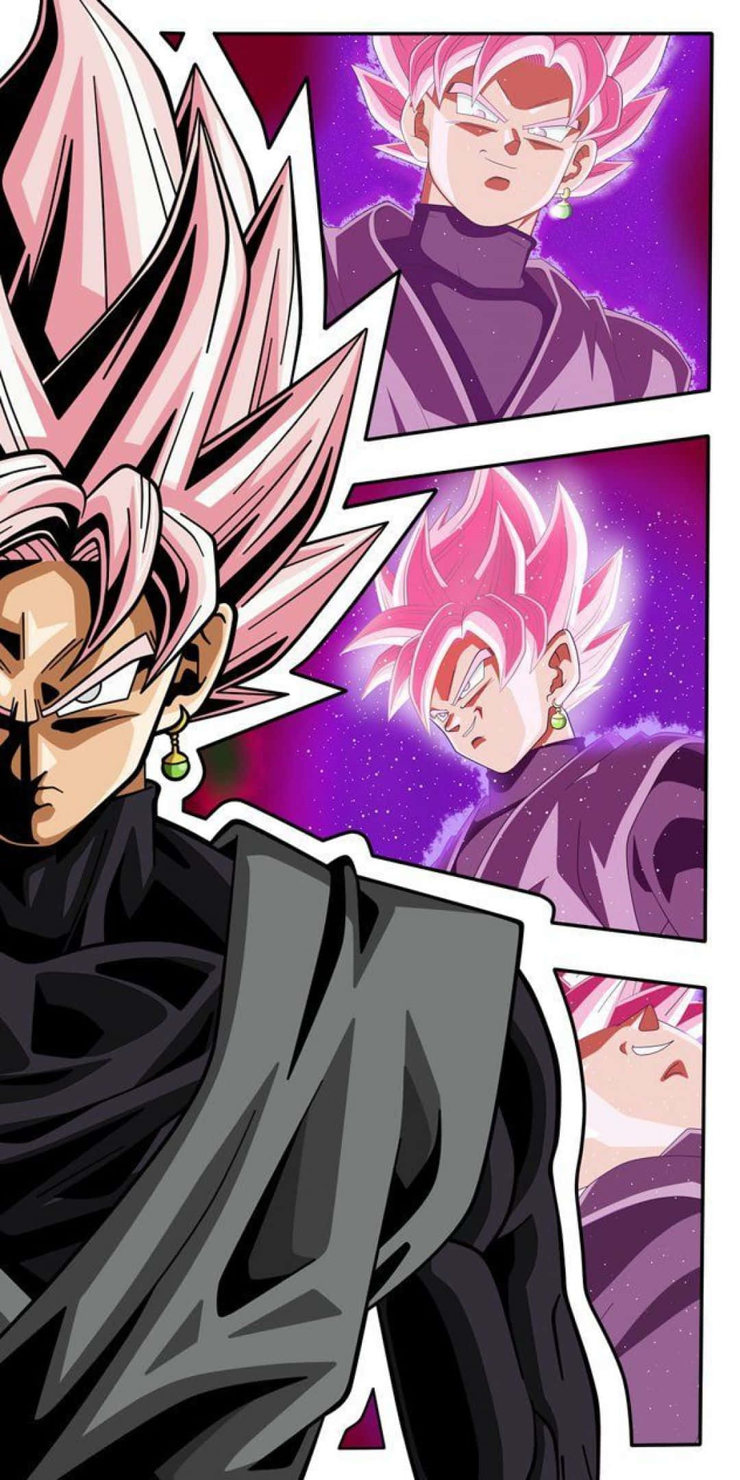 Goku Black intens în acțiune Fundal