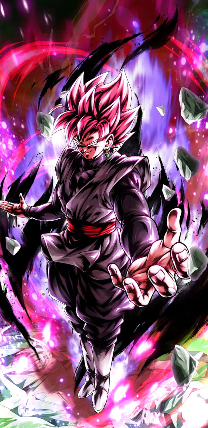 Goku Black intens și puternic dezlănțuie energia sa feroce Fundal