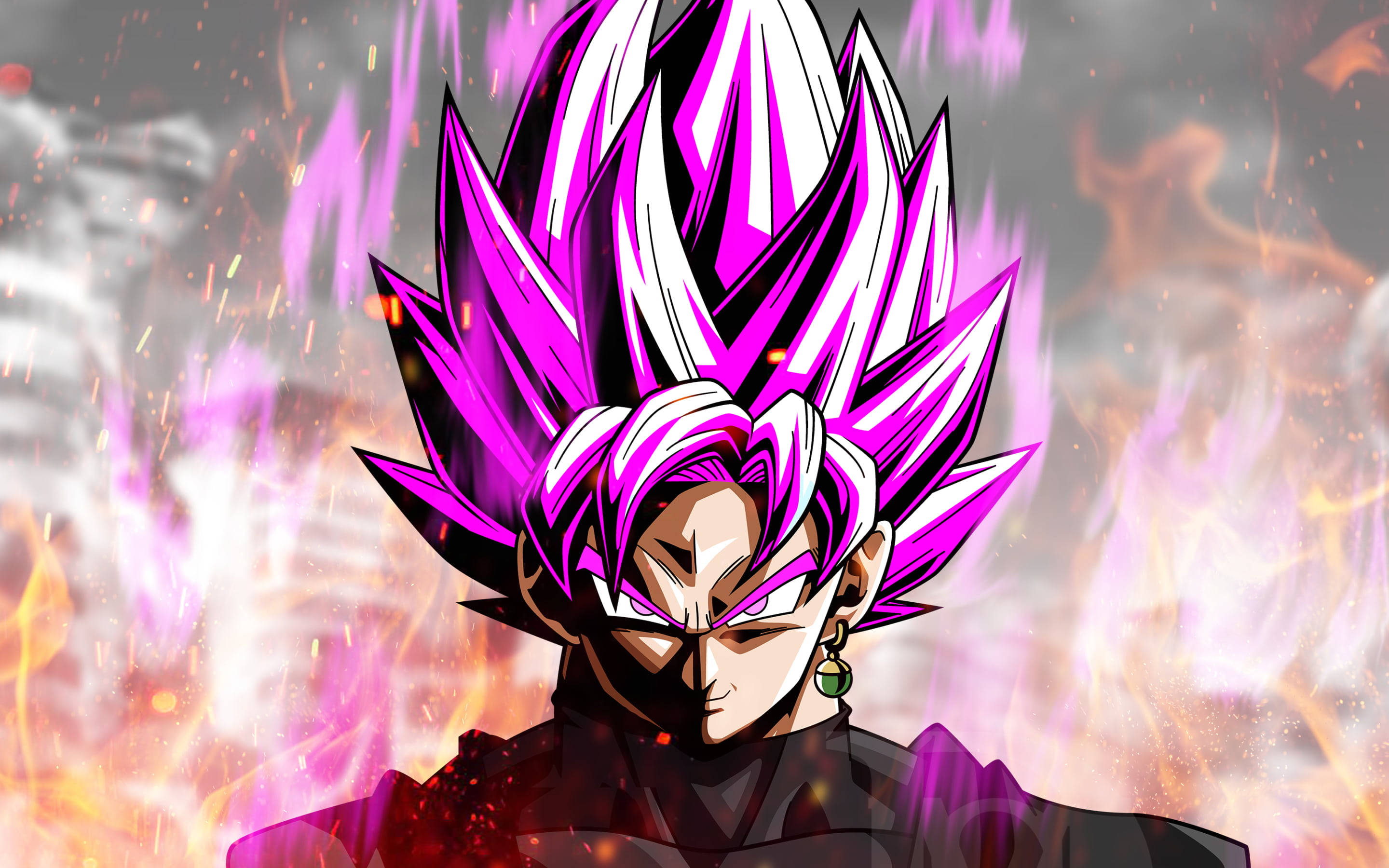 Goku Black PFP Păr Violet Super Saiyan Fundal