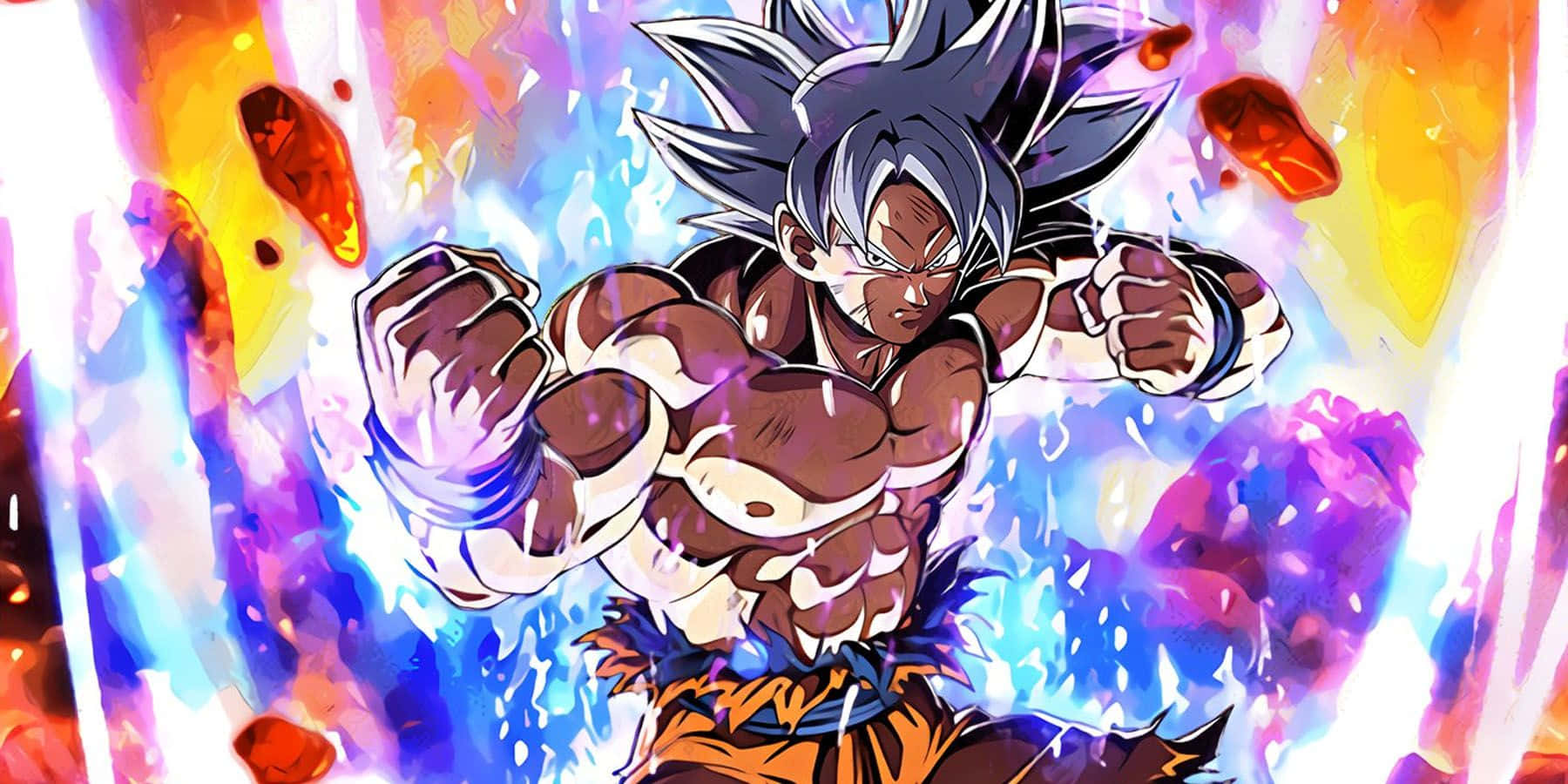 Goku cu Ultra Instinct Activat Fundal