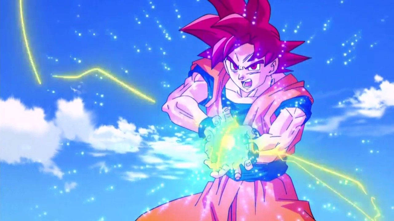 Goku dezlănțuie legendarul Kamehameha! Fundal