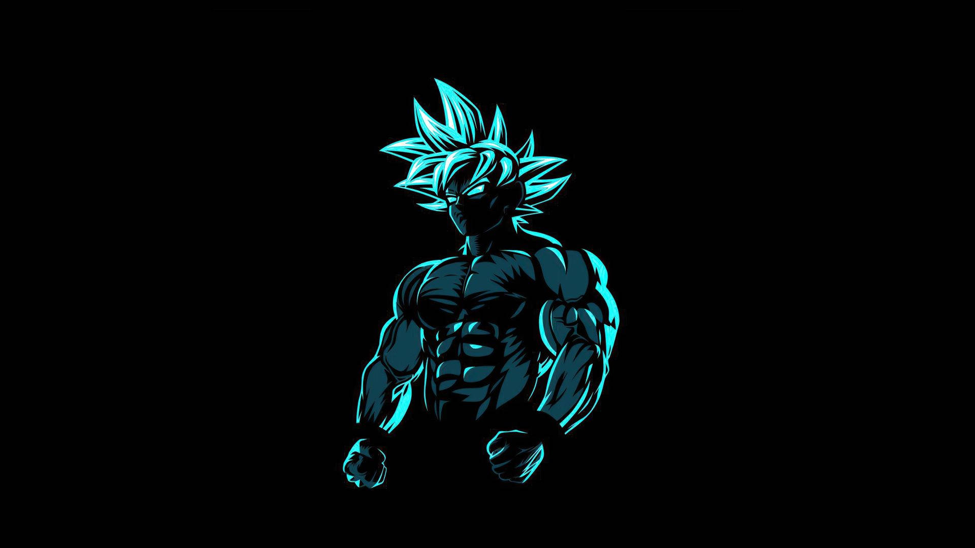 Goku Estetică Anime Întunecată Desktop Fundal