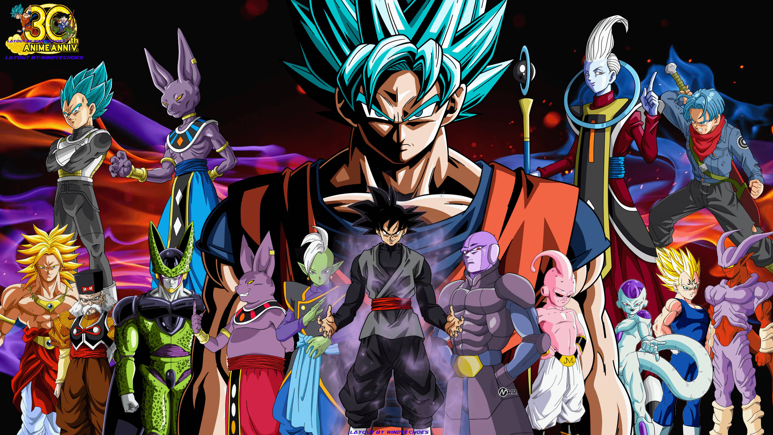 Goku folosește Kamehameha pentru a lupta cu Frieza Fundal