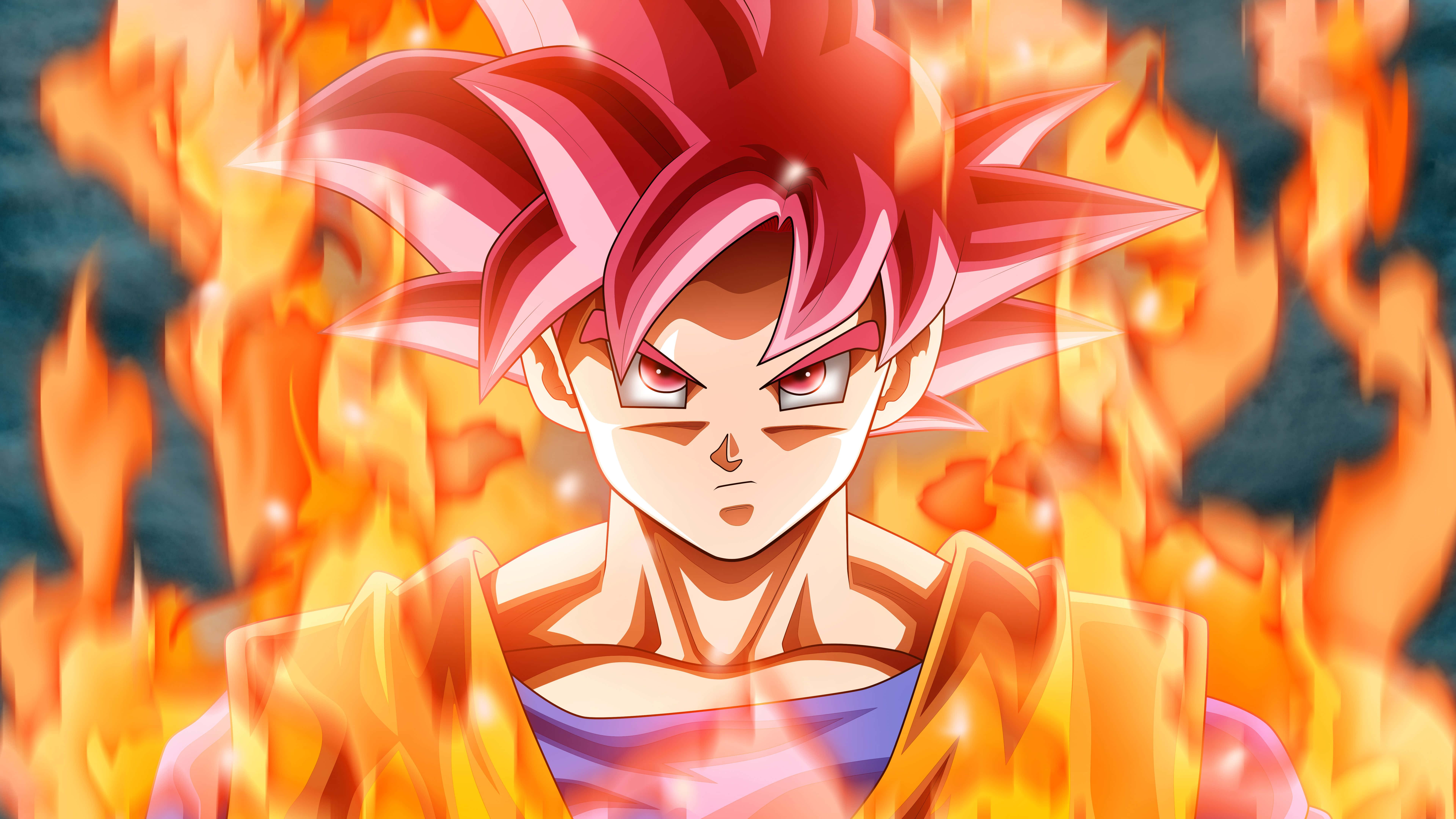 Goku în Flăcări Fundal
