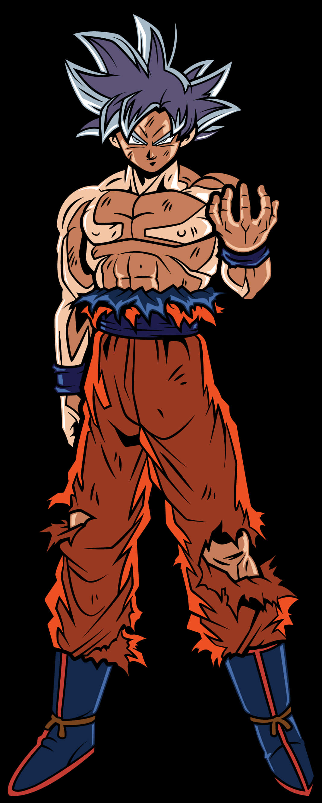 Goku în Stare de Ultra Instinct în Posesie Fundal
