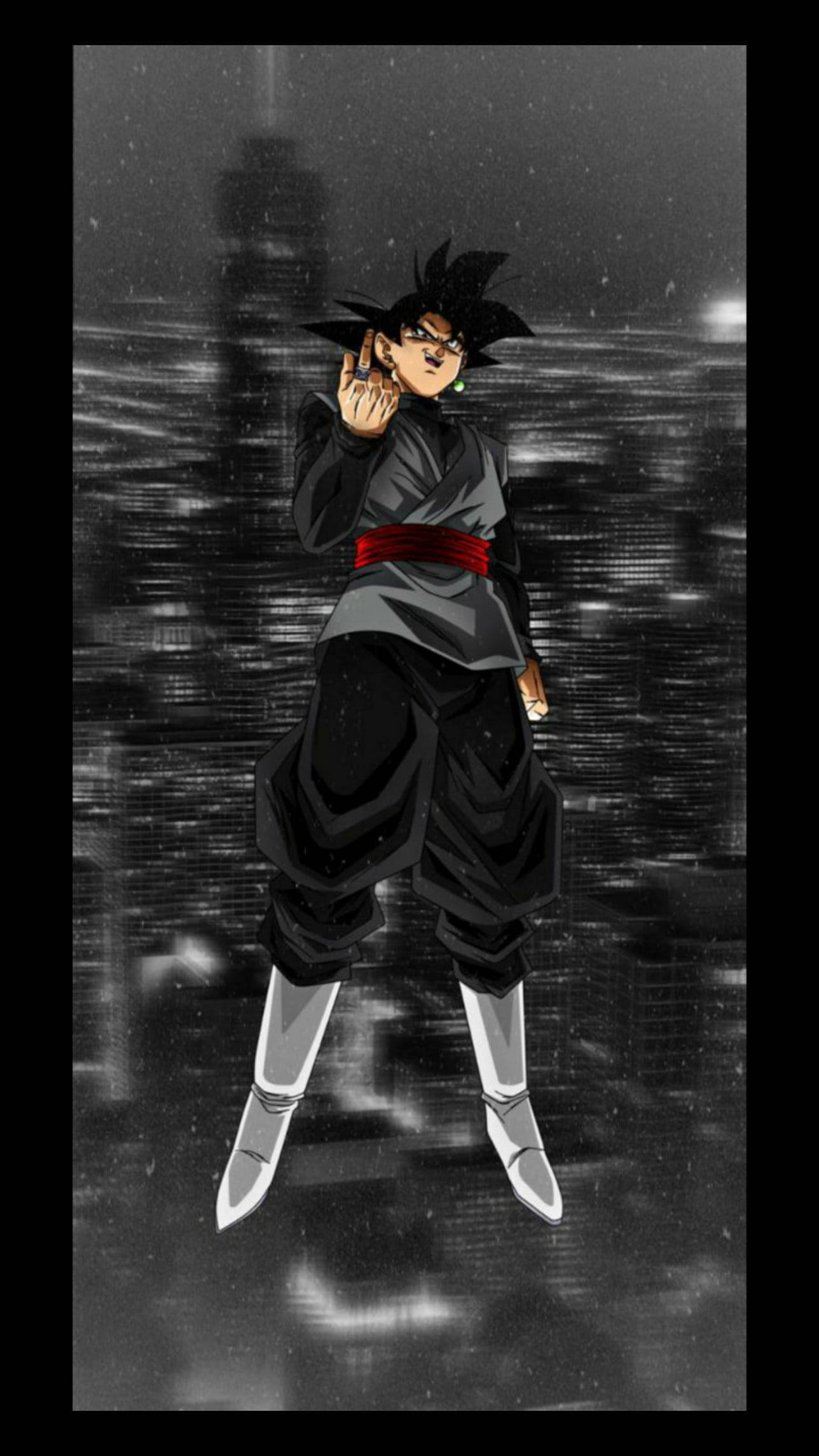 Goku Negru în Oraș Live Fundal