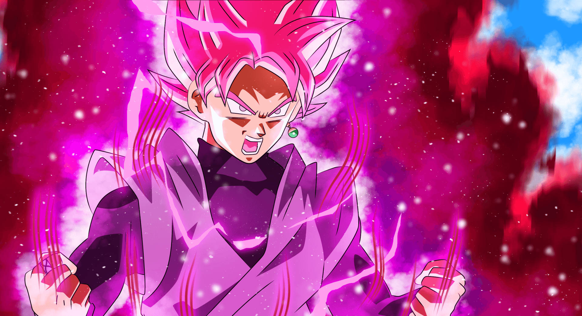 Goku Negru Încărcându-și Puterea Fundal