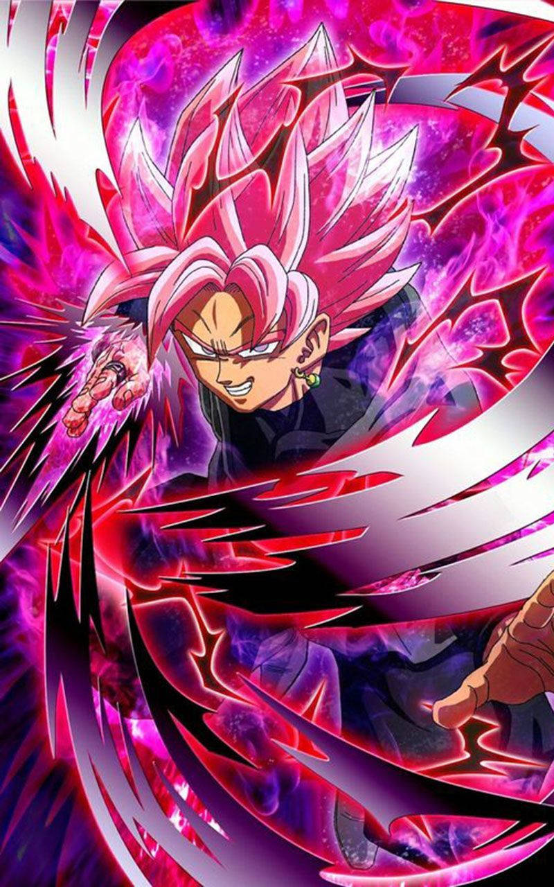 Goku Negru Puternic în Luptă pentru Telefon Fundal