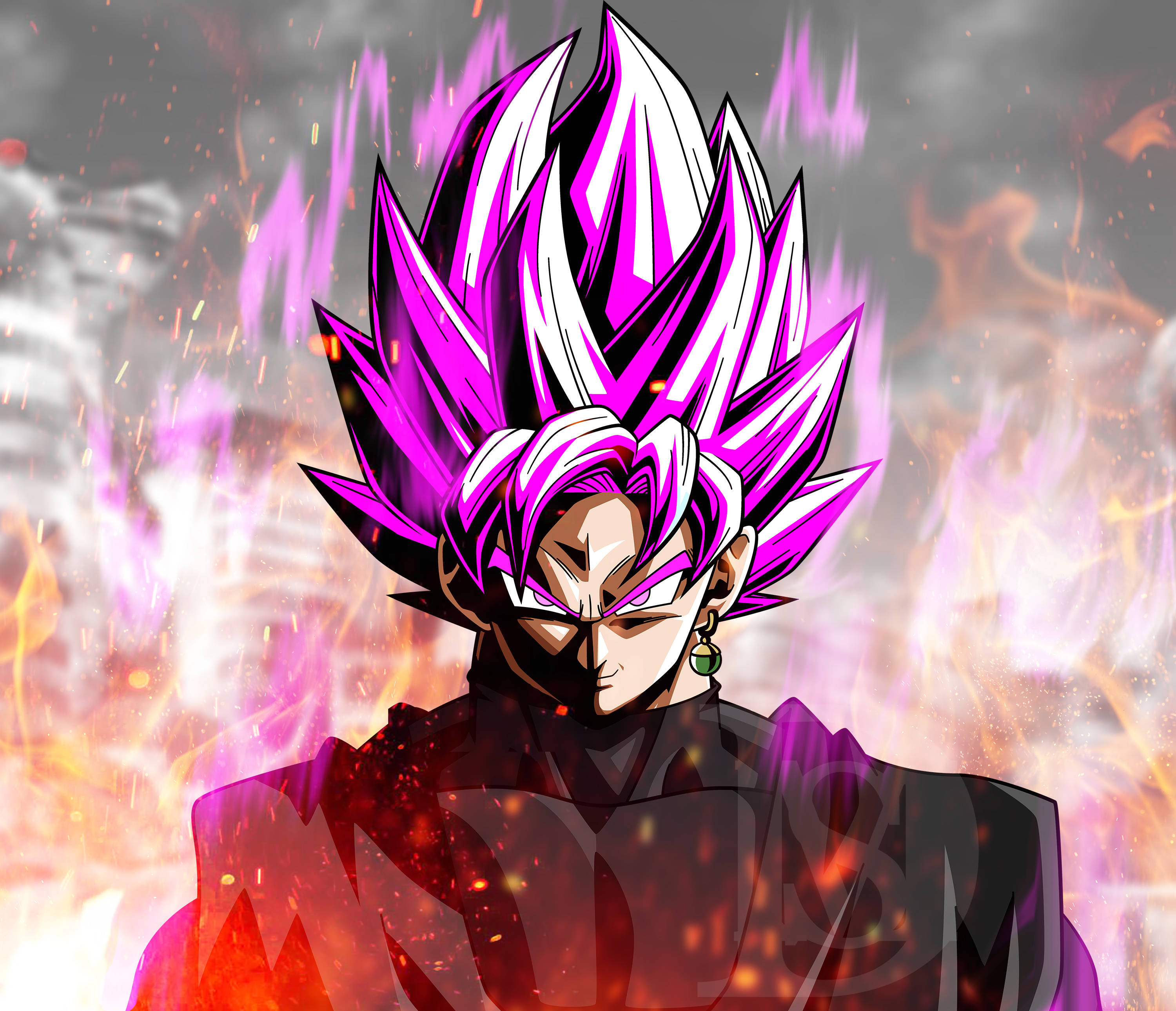 Goku Negru Super Saiyan Rosé Fundal