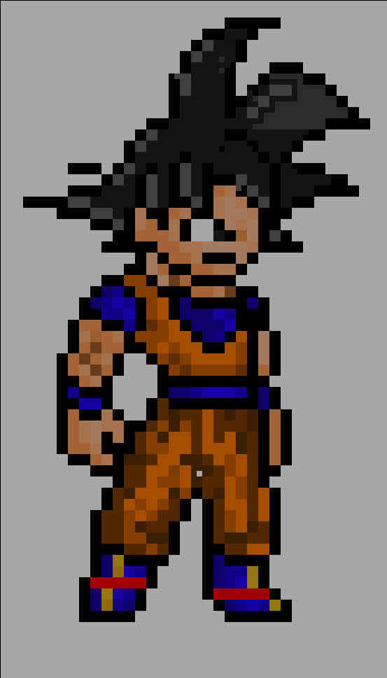 Goku Pixel Art Dragon Ball Fundal