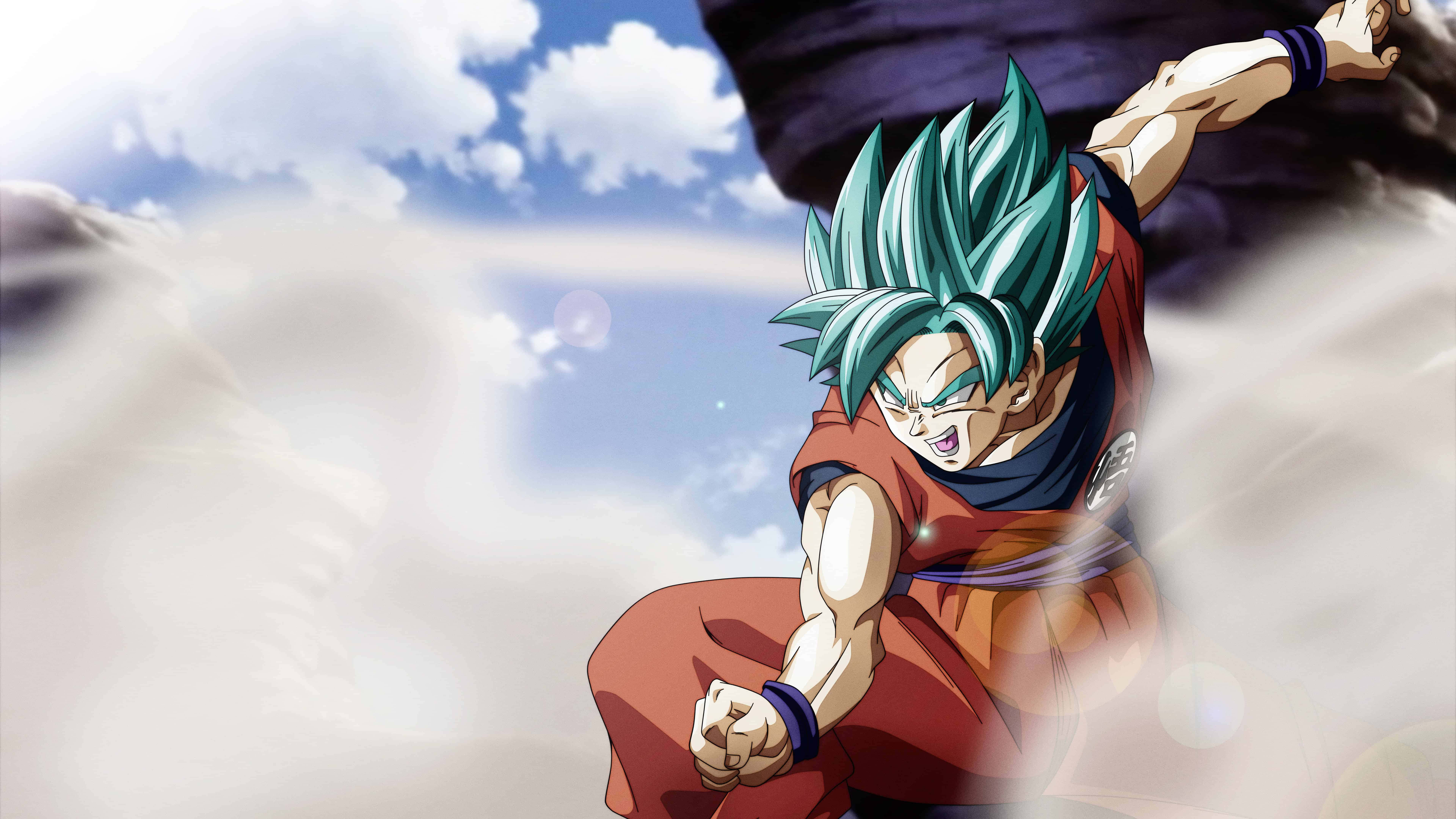 Goku se transformă în Super Saiyan Blue Evolution Fundal