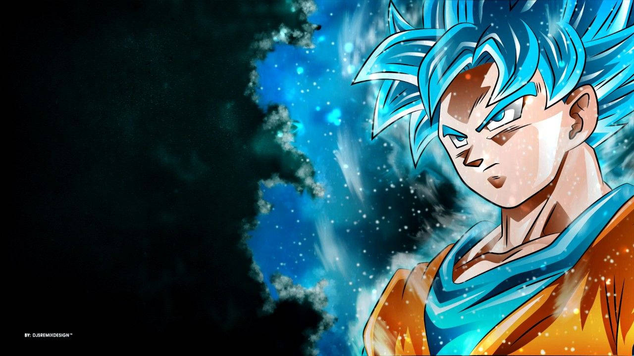 Goku se transformă în Super Saiyan Blue! Fundal
