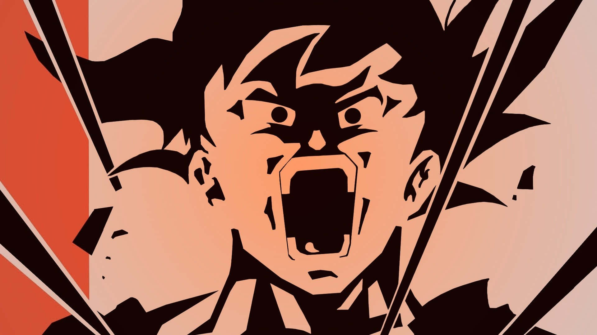 Goku și Vegeta în formele lor finale de Super Saiyan Fundal