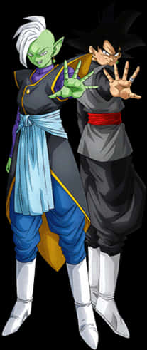 Goku și Zamasu în ipostaze - Dragon Ball Fundal