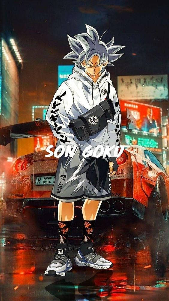 Goku Swag în Oraș Fundal