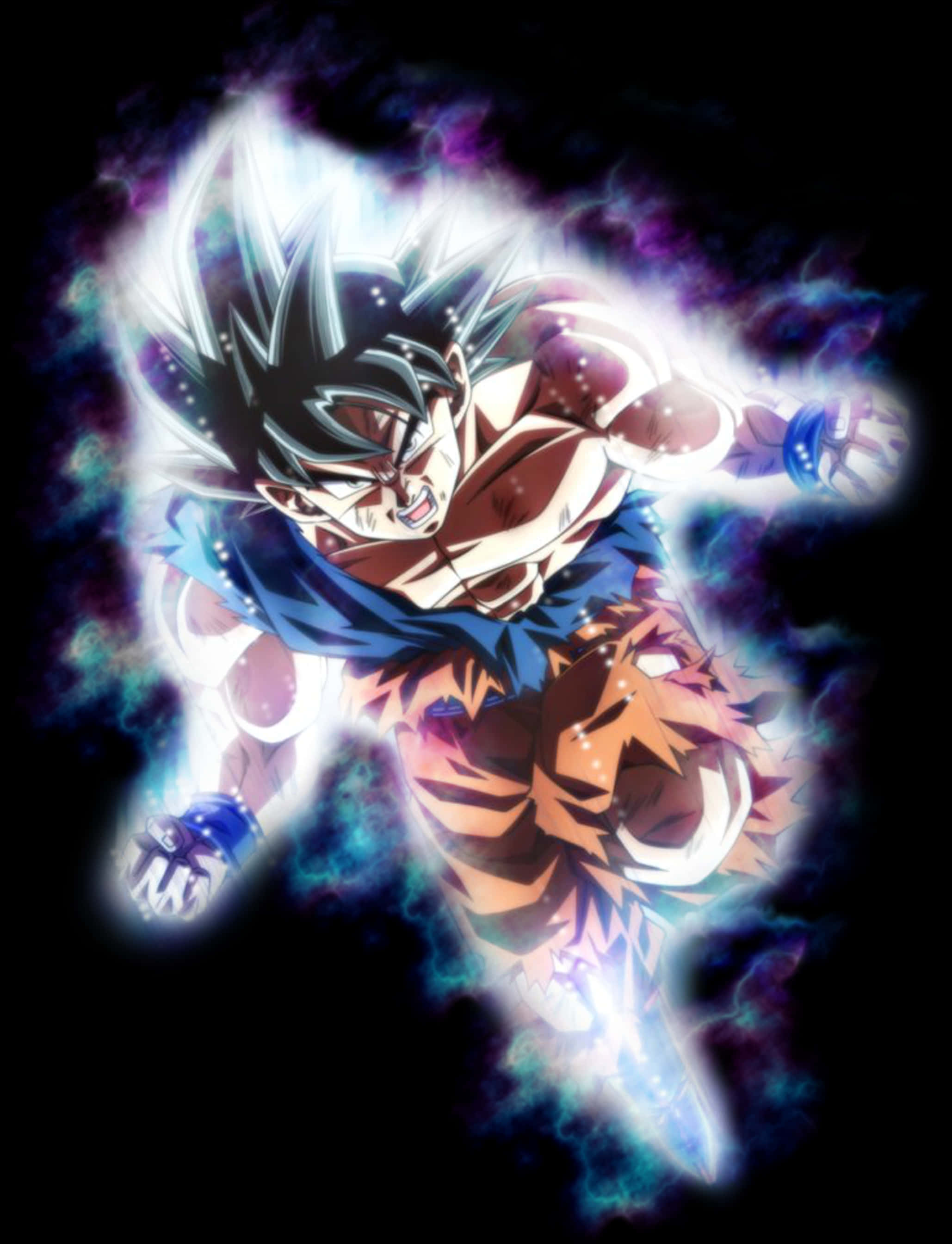 Goku Ultra Instinct Aura de Putere Fundal