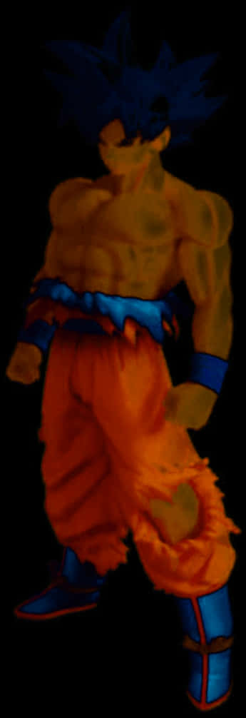 Goku Ultra Instinct Aura Strălucitoare Fundal
