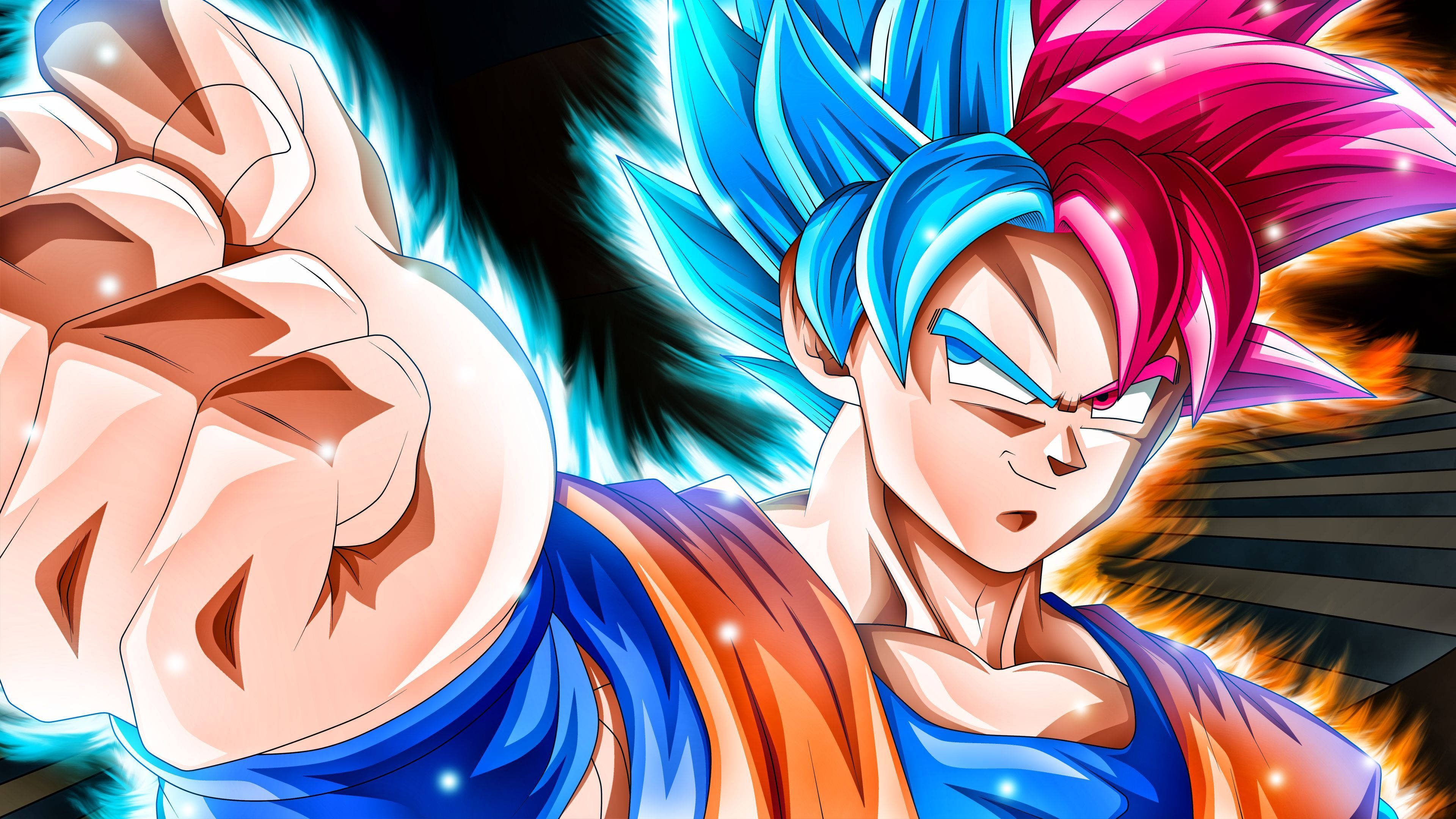 Goku Ultra Instinct Blue DBZ 4K Fundal
