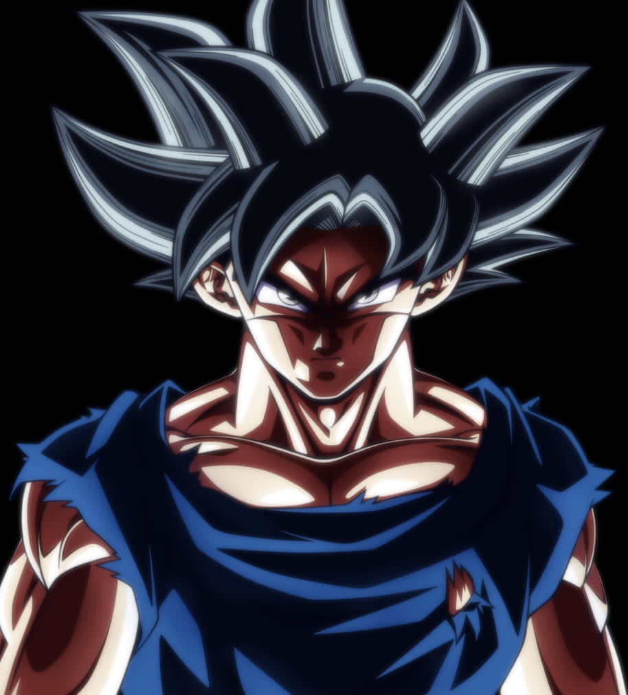 Goku Ultra Instinct cu privire intensă Fundal
