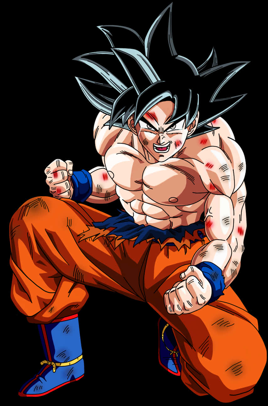 Goku Ultra Instinct Gata de Luptă Fundal