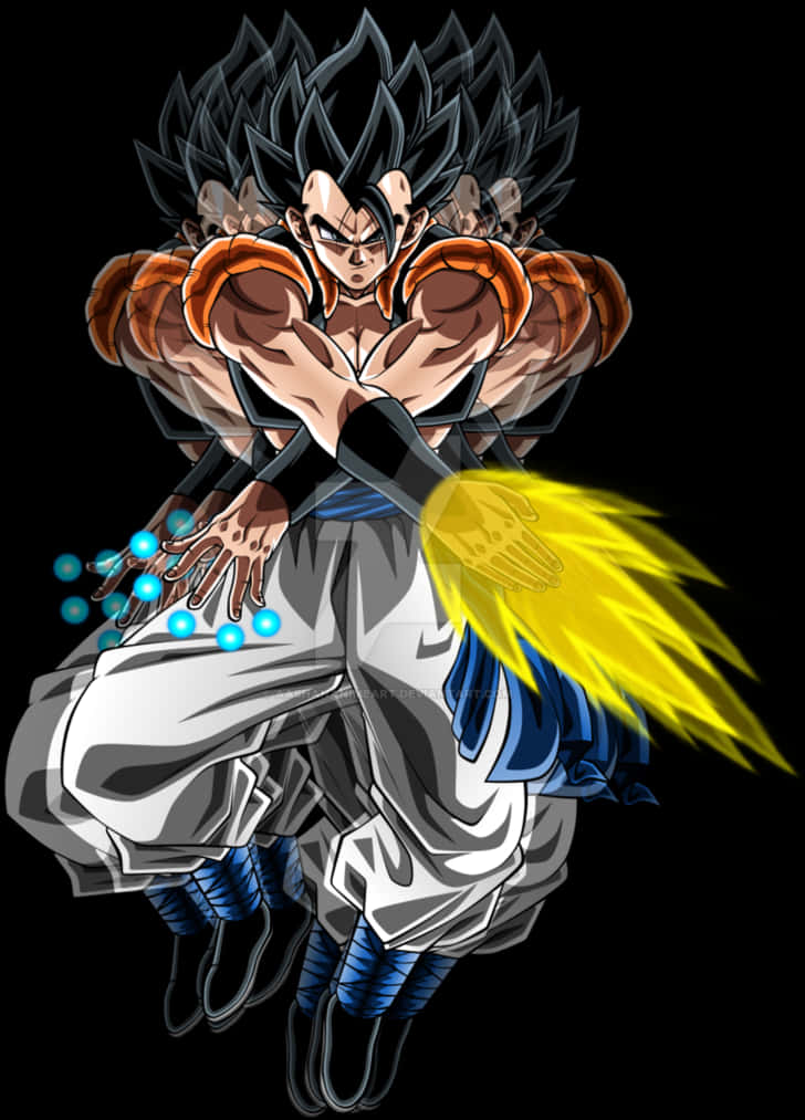 Goku Ultra Instinct în Poziție de Putere Fundal