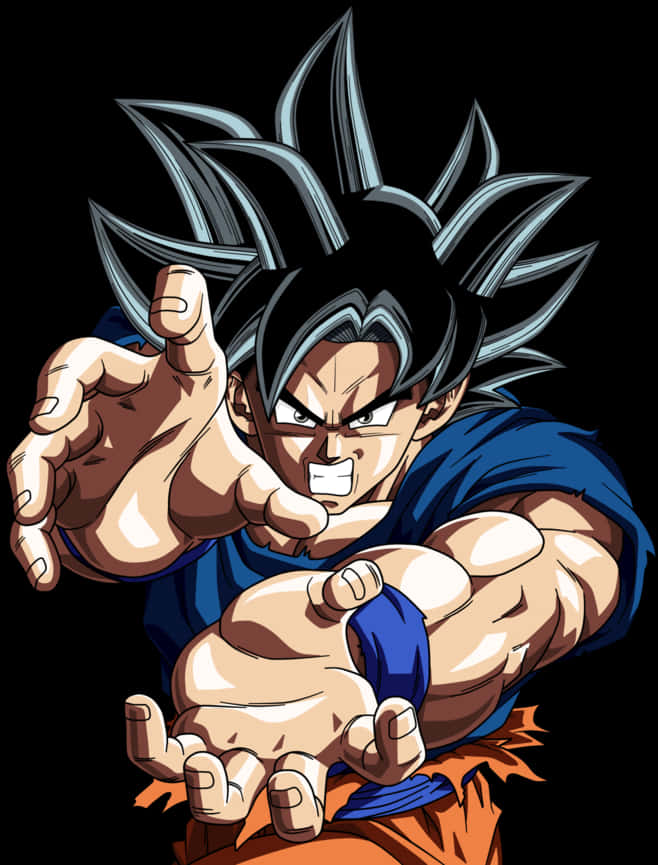 Goku Ultra Instinct Pregătit de Luptă Fundal