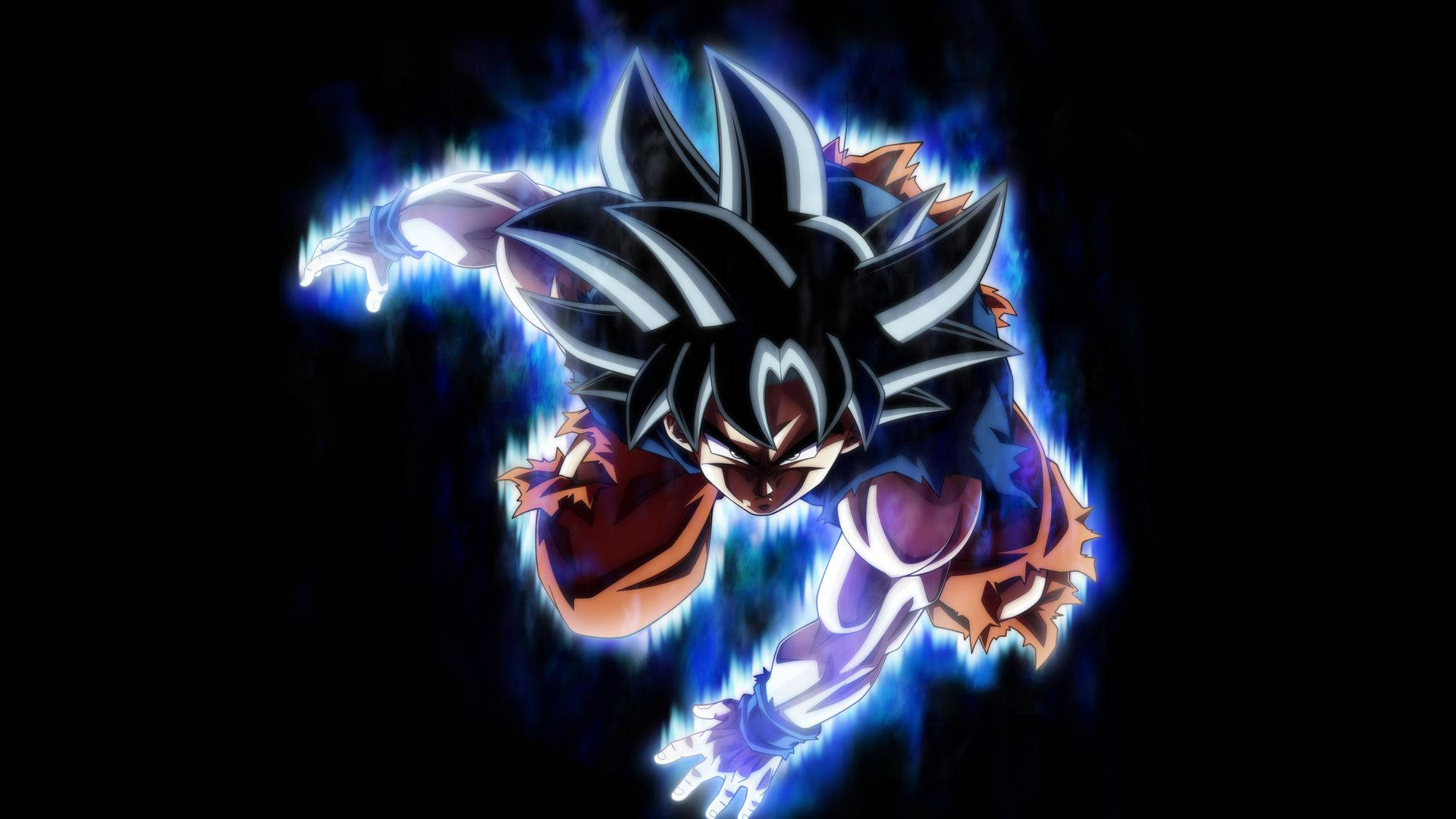 Goku urcând la Super Saiyan Dumnezeu Fundal