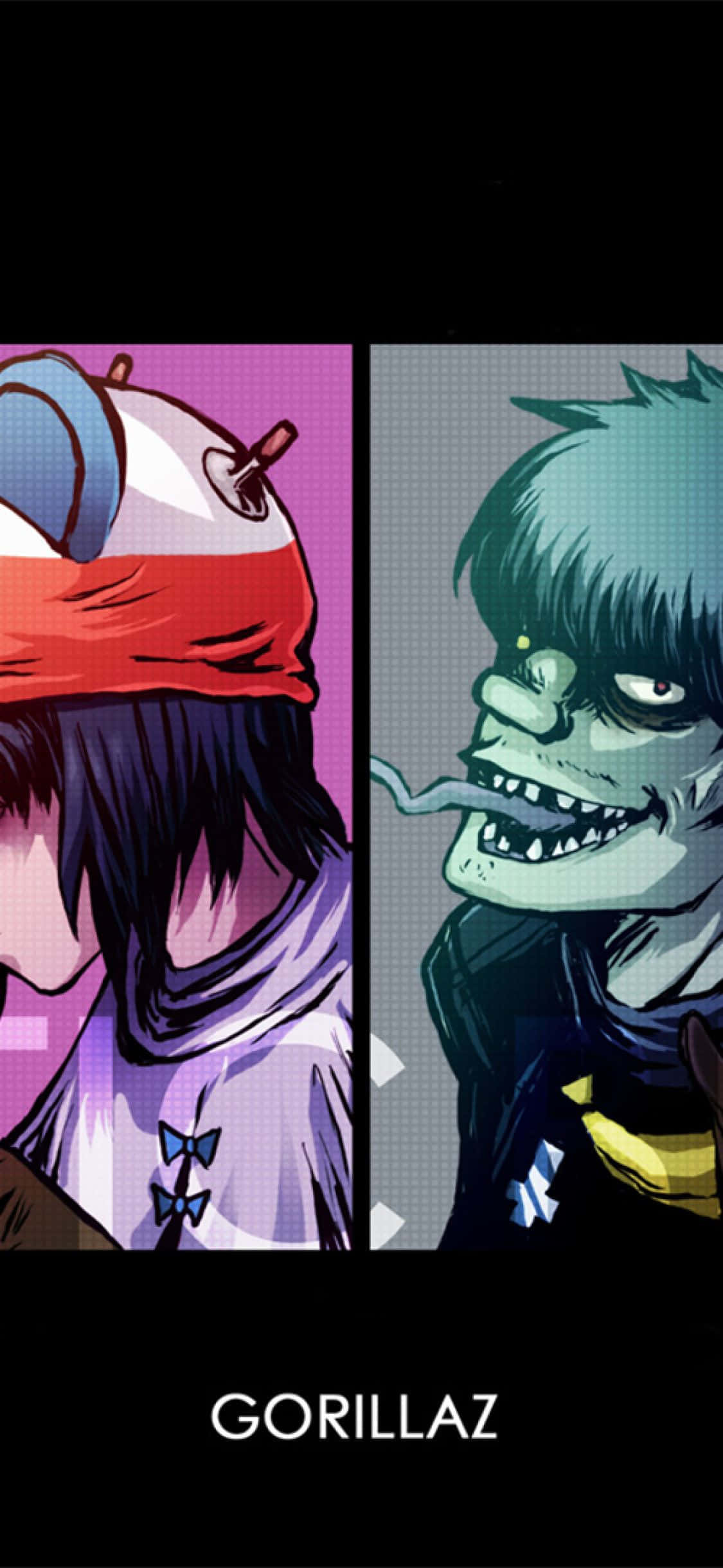 Gorillaz iPhone Decupat Murdoc și Noodle Fundal