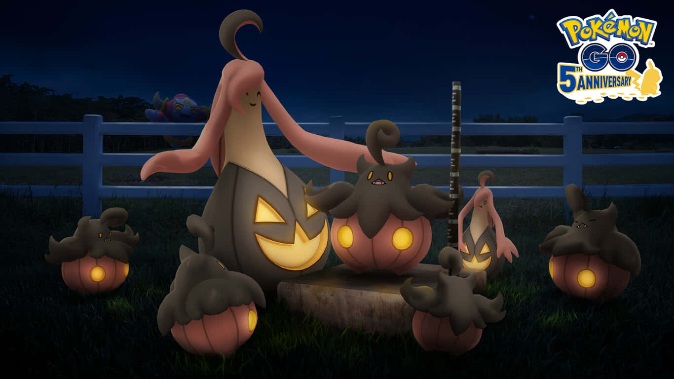Gourgeist și Pumpkaboo la fermă Fundal