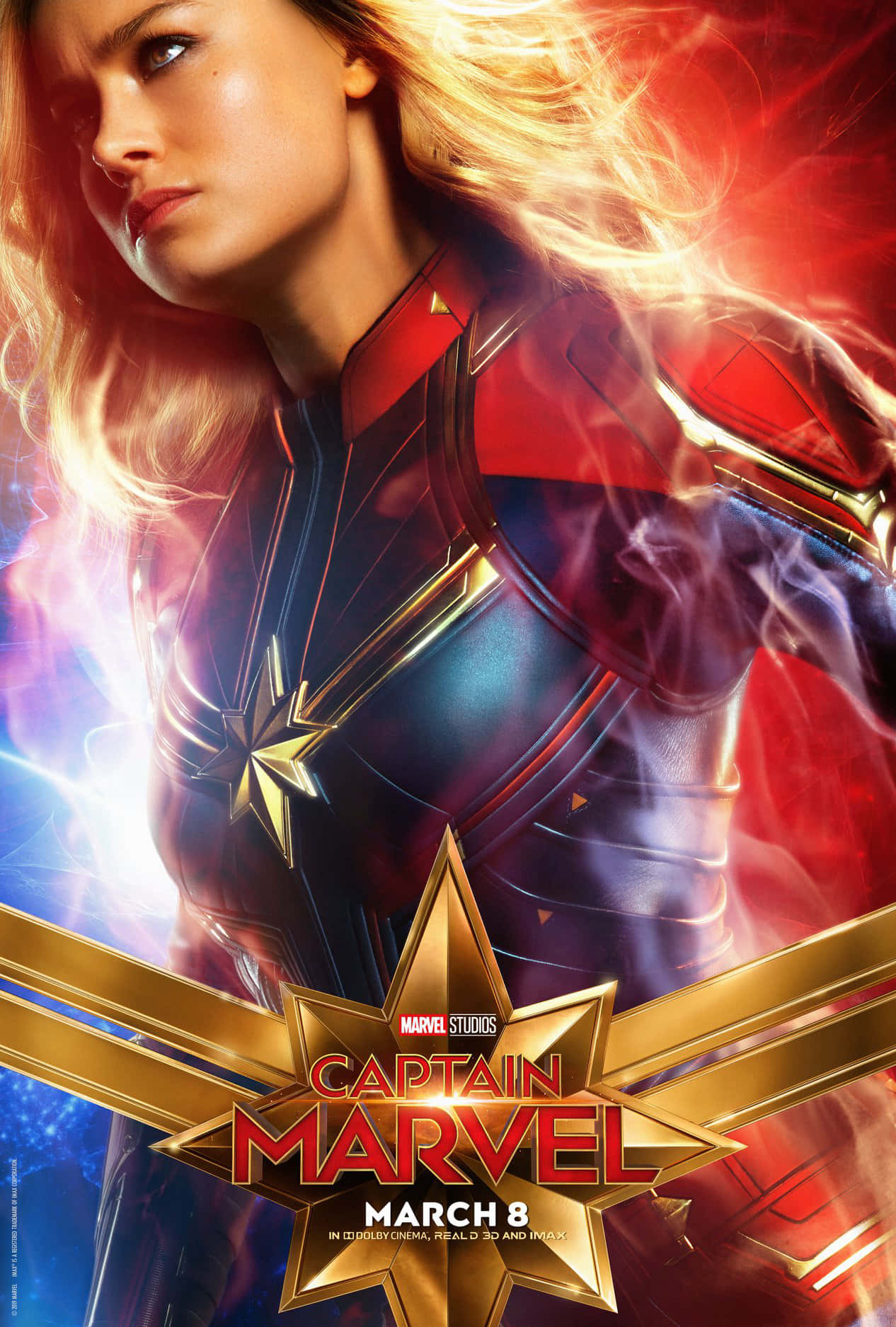Grafică Captain Marvel Carol Danvers Fundal