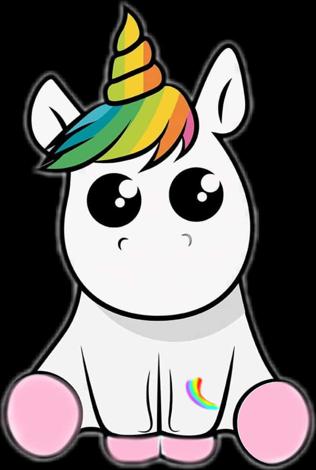 Grafică colorată cu unicorn desenat Fundal