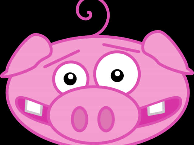 Grafică cu față de porc desenată Fundal