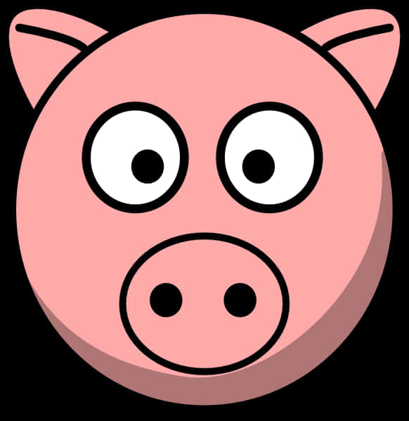 Grafică cu Față de Porc Desenată Fundal