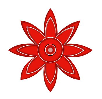 Grafică cu floare abstractă roșie — Flori Fundal