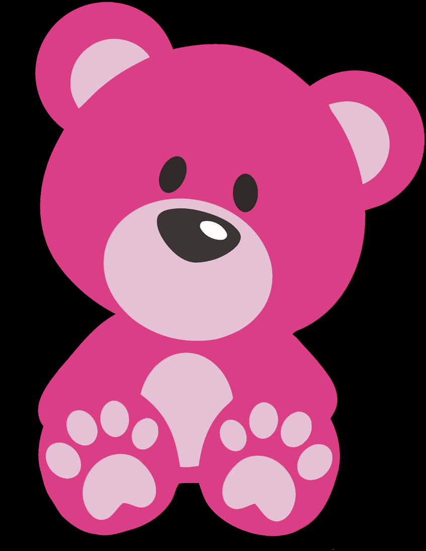 Grafică cu ursul de plush roz Fundal