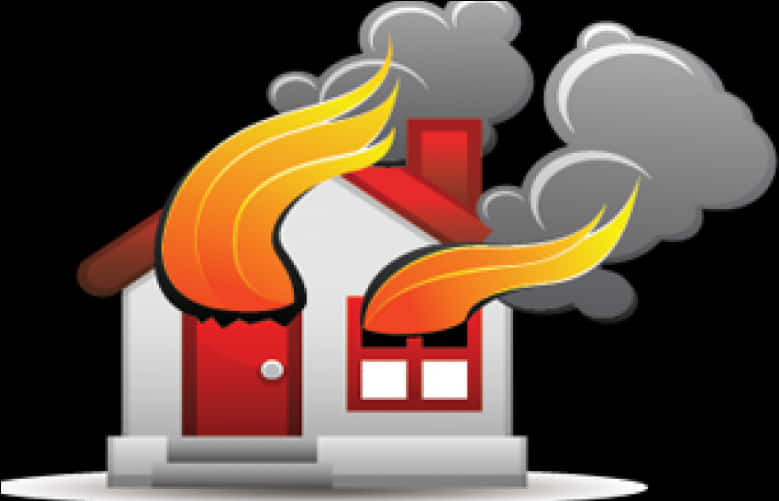 Grafică Incendiu Casă Fundal