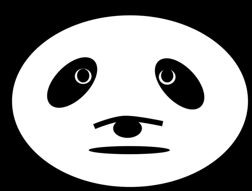 Grafică minimalistă cu față de panda Fundal